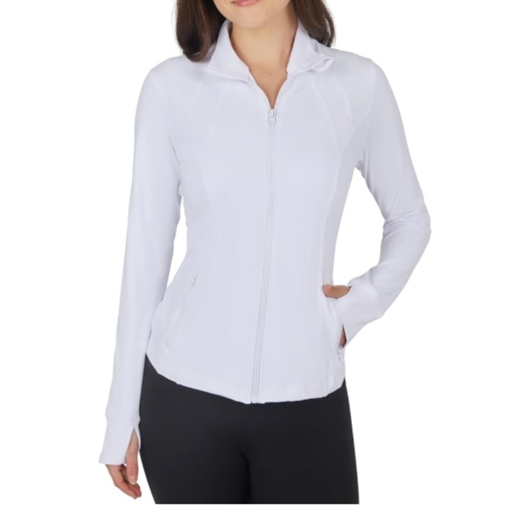 Yogalicious Ultra Soft Lightweight Full Zip Yoga Jacket with Pockets M